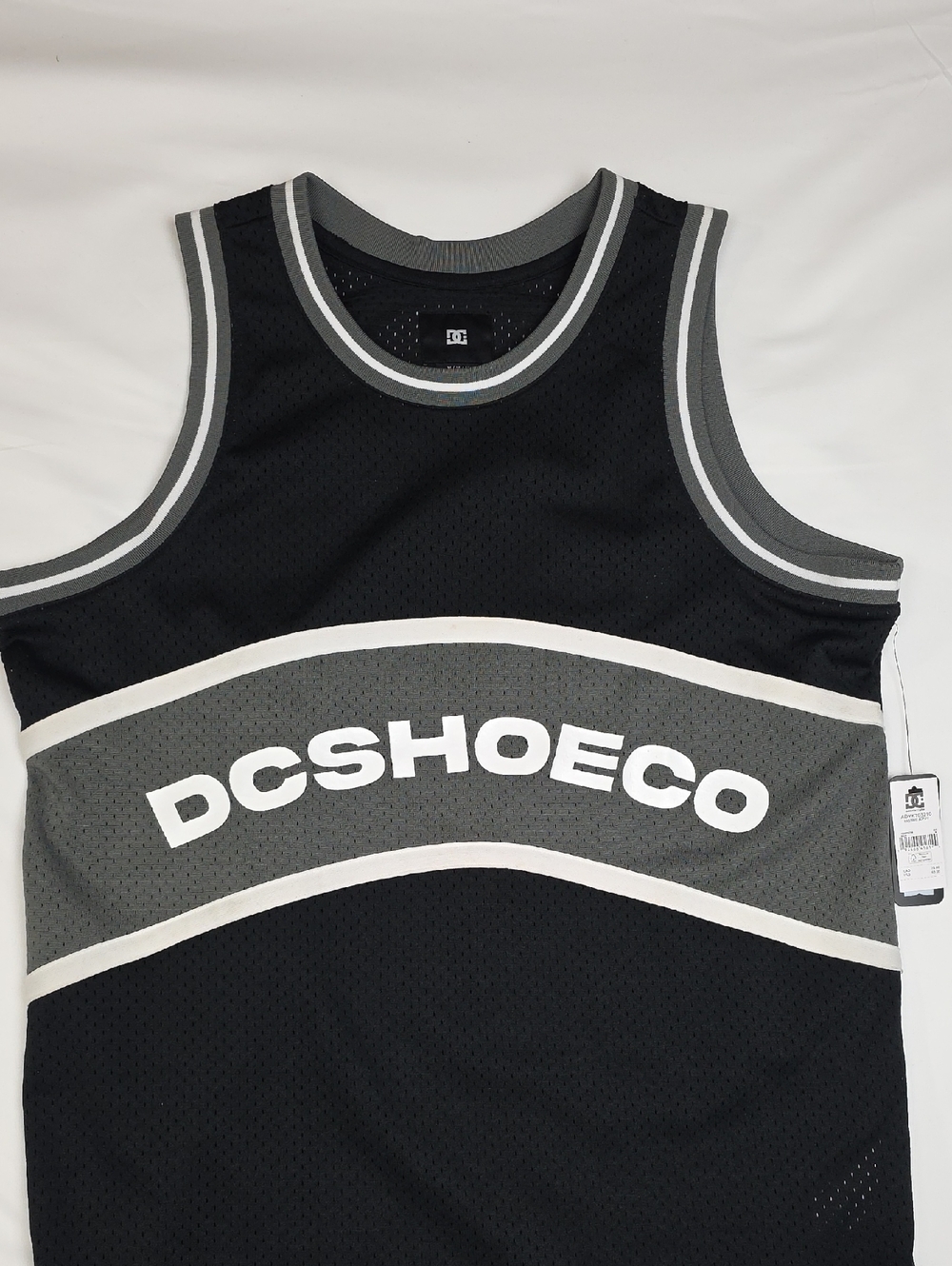 DC Black and Gray DC Shoe Co. Mesh Tank